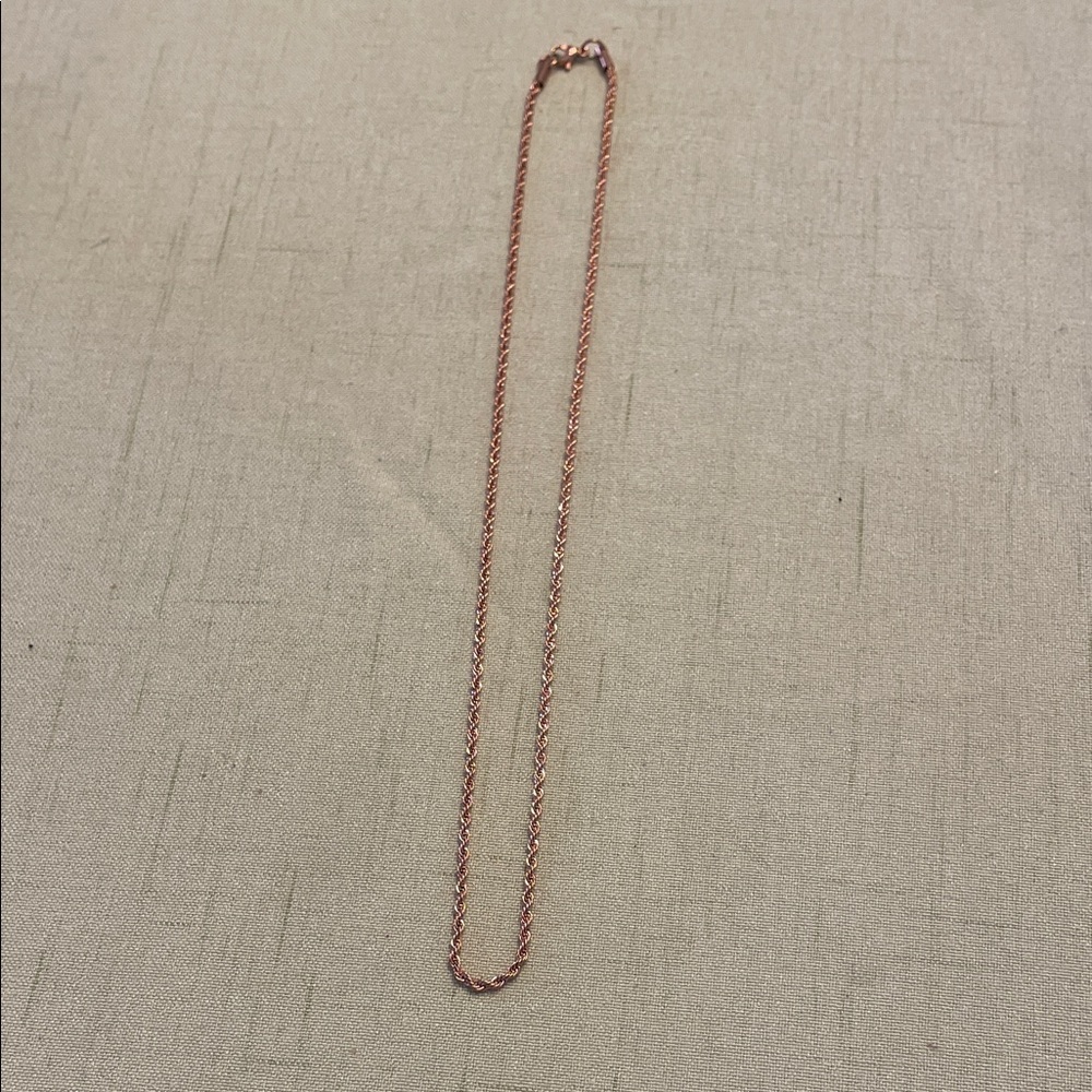 Classic Rose Gold Rope Chain Necklace - Women Jewelry